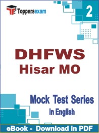 DHFWS Hisar MO Test PDF Book In English - Question Paper