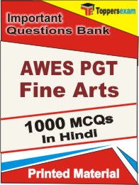 AWES PGT Fine Arts Book in Hindi - Objective MCQ