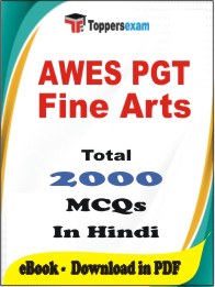 AWES PGT Fine Arts PDF Book In Hindi - MCQ / Objective Questions