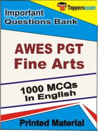 AWES PGT Fine Arts Book in English - Objective MCQ