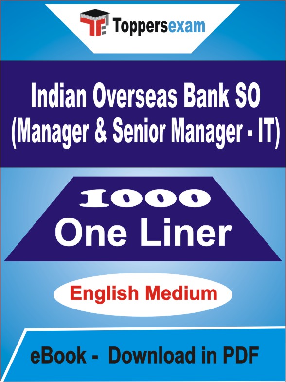 Indian Overseas Bank SO (Manager & Senior Manager - IT) One Liner Book PDF in English