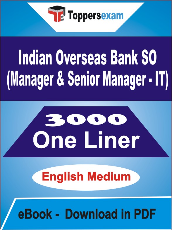 Indian Overseas Bank SO (Manager & Senior Manager - IT) One Liner Book PDF in English