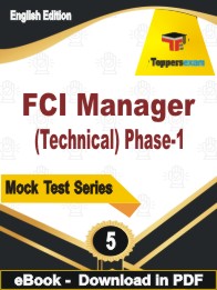 FCI Manager (Technical) Phase-1 Test PDF Book In English - Practice Set