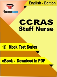 CCRAS Staff Nurse PDF Book In English - Mock Test/Practice Set