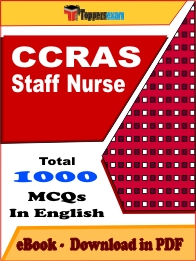 CCRAS Staff Nurse PDF Book In English - MCQ / Objective Questions