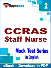 CCRAS Staff Nurse PDF Book In English - Question Paper