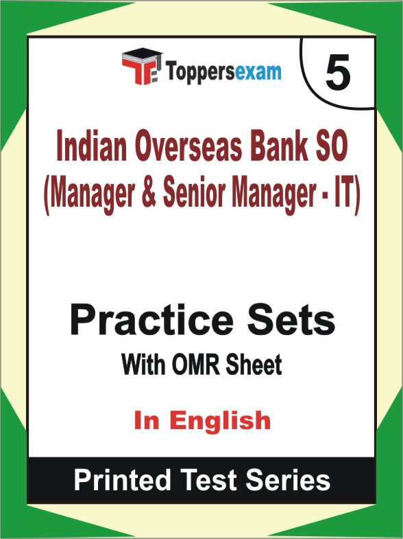 Indian Overseas Bank SO (Manager & Senior Manager - IT) Book in English - Mock Test / Practice Set