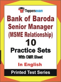 Bank of Baroda Senior Manager (MSME Relationship) Book in English - Practice Set