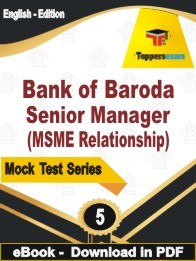 Bank of Baroda Senior Manager (MSME Relationship) Test PDF Book In English - Practice Set