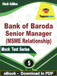 Bank of Baroda Senior Manager (MSME Relationship) Test PDF Book In Hindi - Practice Set