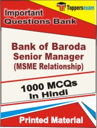 Bank of Baroda Senior Manager (MSME Relationship) Book in Hindi - Objective MCQ