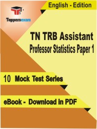TN TRB Assistant Professor Statistics (Paper-1) Test PDF Book in English - Mock Test/Practice Set