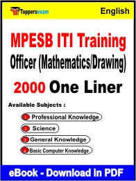 MPESB ITI Training Officer (Mathematics/Drawing) One Liner Book PDF in English