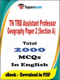 TN TRB Assistant Professor Geography Paper 2 (Section A) PDF Book in English - MCQ / Objective Questions