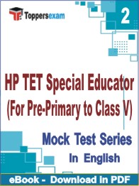 HP TET Special Educator (For Pre-Primary to Class V) Test PDF Book In English - Question Paper