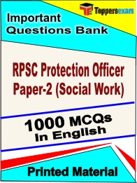 RPSC Protection Officer Paper-2 (Social Work) Book in English - Objective MCQ