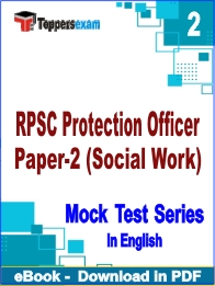 RPSC Protection Officer Paper-2 (Social Work) PDF Book In English - Question Paper