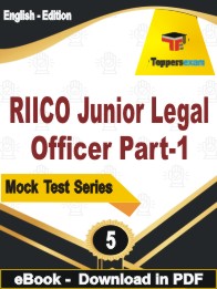 RIICO Junior Legal Officer (Part-1) Test PDF Book In English - Practice Set
