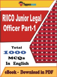 RIICO Junior Legal Officer (Part-1) PDF Book In English - MCQ / Objective Questions