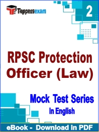 RPSC Protection Officer (Law) PDF Book In English - Question Paper