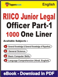 RIICO Junior Legal Officer (Part-1) One Liner Book PDF in English