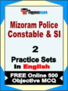 Mizoram Police Constable & SI Test Book in English - Question Paper / Practice Set