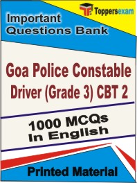 Goa Police Constable Driver (Grade-3) CBT-2 Book in English - Objective MCQ