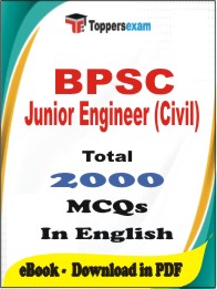 BPSC Junior Engineer (Civil) PDF Book in English - MCQ / Objective Questions