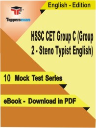 HSSC CET Group C (Group 2 - Steno Typist English) Test PDF Book in English - Mock Test/Practice Set