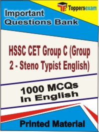 HSSC CET Group C (Group 2 - Steno Typist English) Book in English - Objective MCQ