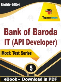 Bank of Baroda IT (API Developer) Test PDF Book In English - Practice Set