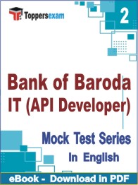 Bank of Baroda IT (API Developer) Test PDF Book In English - Question Paper