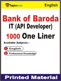 Bank of Baroda IT (API Developer) One Liner Book in English