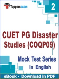 CUET PG Disaster Studies (COQP09) Test PDF Book In English - Question Paper