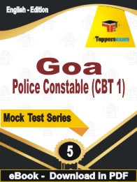Goa Police Constable (CBT 1) Test PDF Book In English - Practice Set