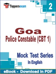 Goa Police Constable (CBT 1) Test PDF Book In English - Question Paper
