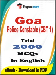 Goa Police Constable (CBT 1) PDF Book in English - MCQ / Objective Questions