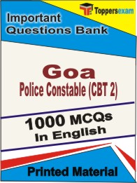 Goa Police Constable (CBT 2) Book in English - Objective MCQ