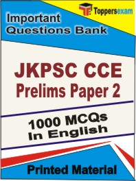 JKPSC CCE Prelims (Paper-2) Book in English - Objective MCQ