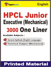 HPCL Junior Executive (Mechanical) One Liner Book in English