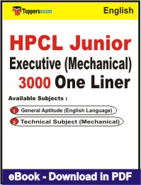 HPCL Junior Executive (Mechanical) One Liner Book PDF in English