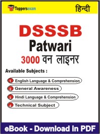 DSSSB Patwari One Liner Book PDF in Hindi