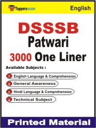 DSSSB Patwari One Liner Book in English