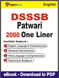DSSSB Patwari One Liner Book PDF in English