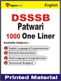 DSSSB Patwari One Liner Book in English
