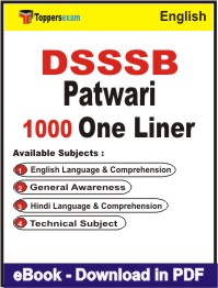 DSSSB Patwari One Liner Book PDF in English