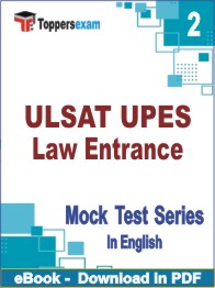 ULSAT UPES Law Entrance Test PDF Book In English - Question Paper