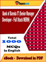 Bank of Baroda IT (Senior Manager Developer – Full Stack MERN)PDF Book InEnglish - MCQ / Objective Questions