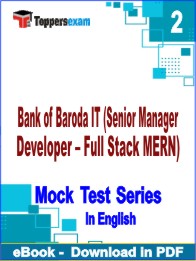 Bank of Baroda IT (Senior Manager Developer – Full Stack MERN) PDF Book InEnglish - Question Paper
