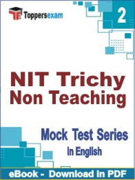 NIT Trichy Non Teaching Test PDF Book In English - Question Paper